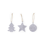Chandun Christmas Ornaments Set of 3 - Soft Felt Decorations