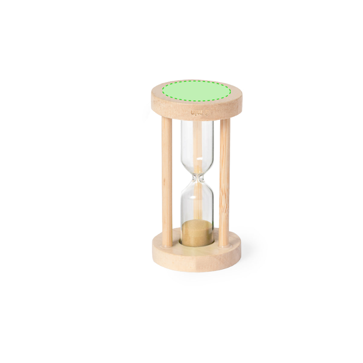 Trinket Sand Clock Timer - Durable Borosilicate Glass & Beech Wood