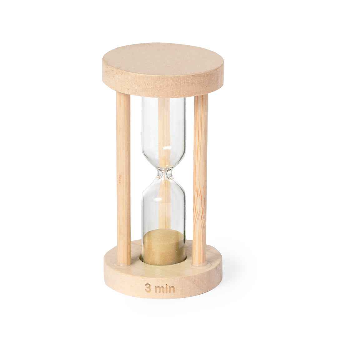 Trinket Sand Clock Timer - Durable Borosilicate Glass & Beech Wood