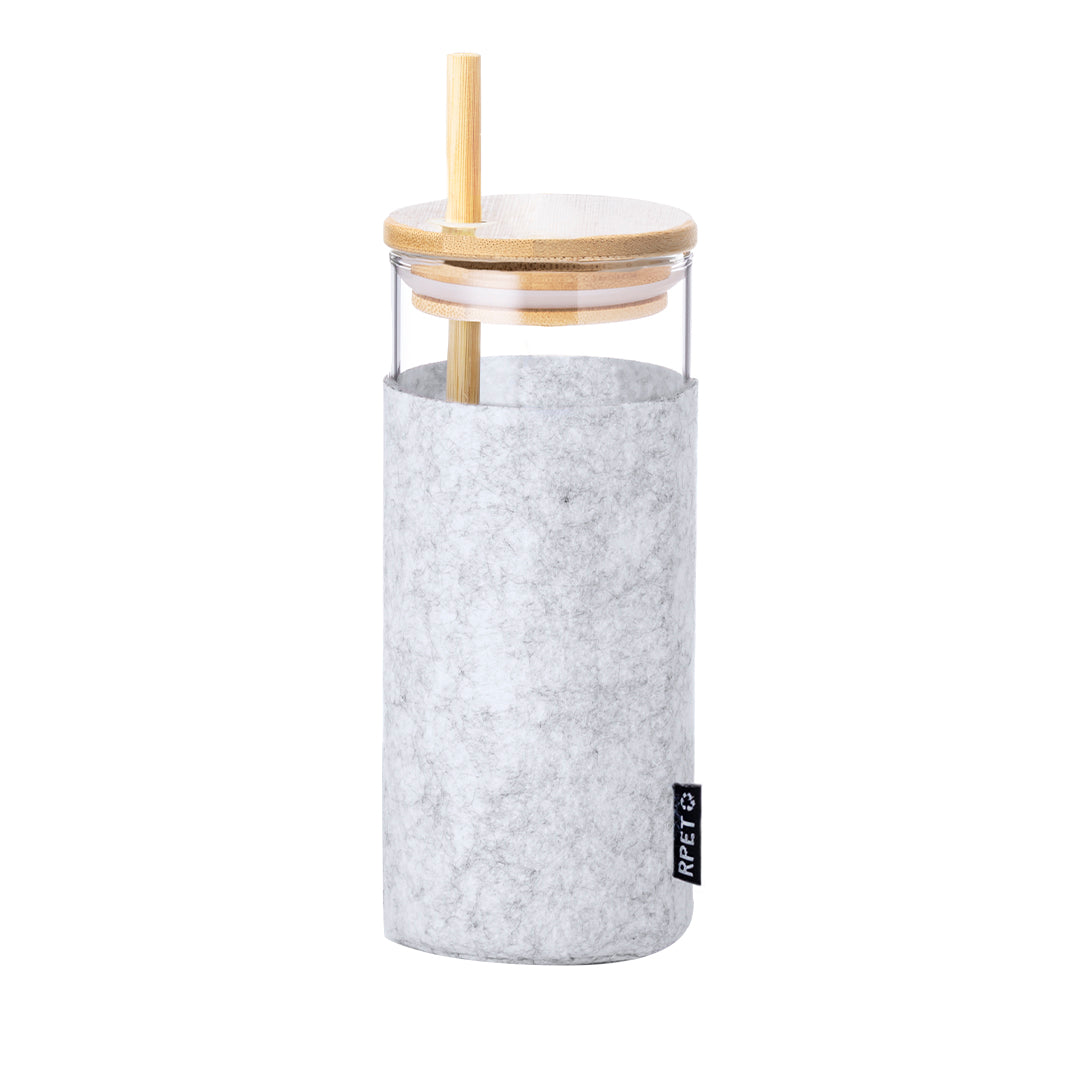Zilber Sustainable Glass Cup - Eco-Friendly 450ml Reusable Mug