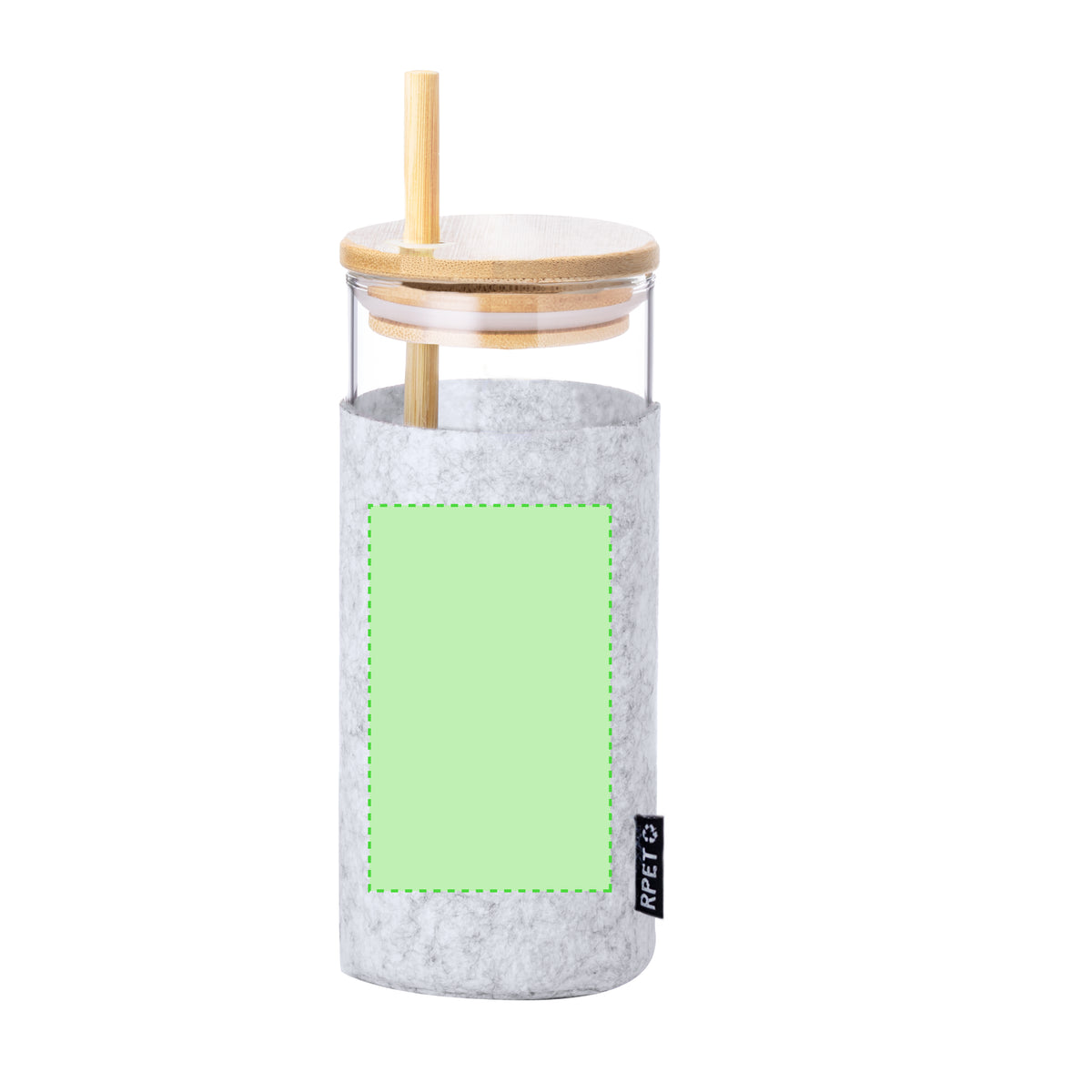 Zilber Sustainable Glass Cup - Eco-Friendly 450ml Reusable Mug