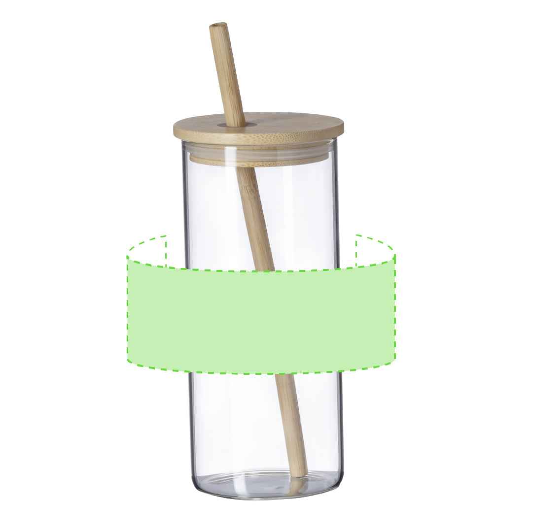 Zilber Sustainable Glass Cup - Eco-Friendly 450ml Reusable Mug