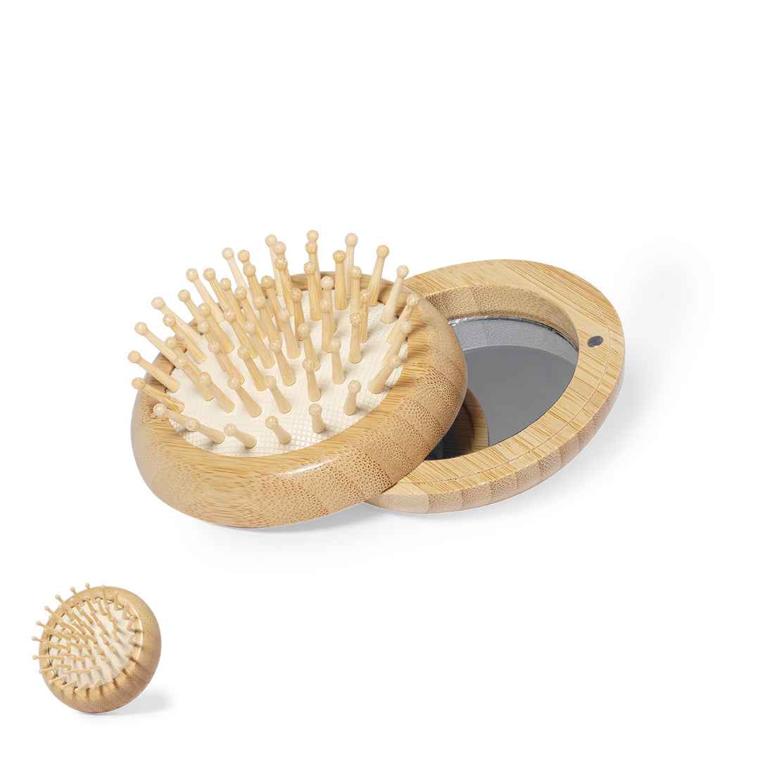 Bonnie Bamboo Brush with Mirror – Sustainable Personal Care Accessory