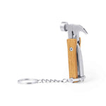 Meniok Multi-Tool Key Ring – Durable Stainless Steel and Wood Multi-Function Tool