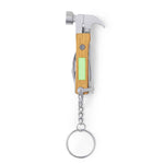 Meniok Multi-Tool Key Ring – Durable Stainless Steel and Wood Multi-Function Tool