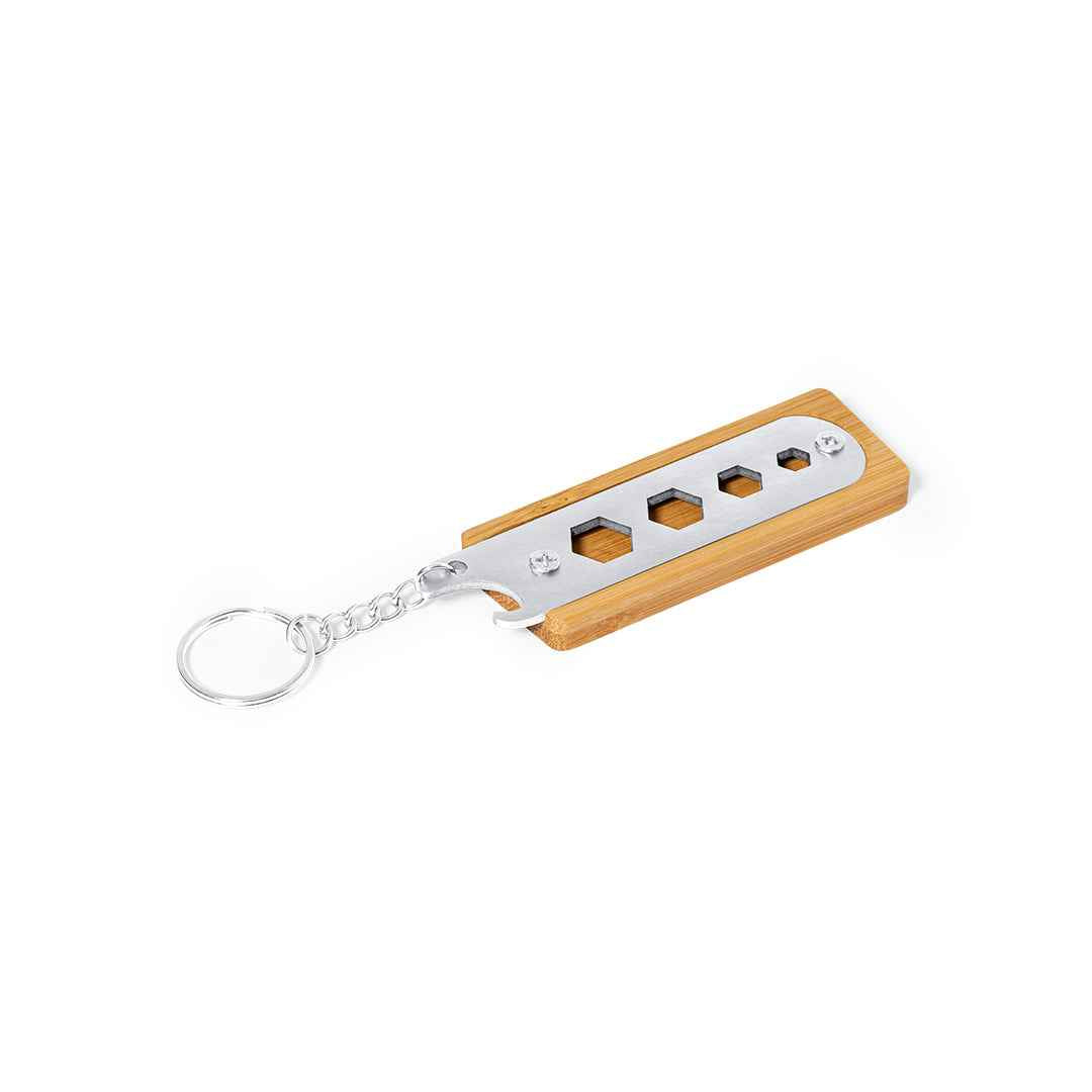 Balmy Multi-Tool Key Ring – Durable Stainless Steel & Bamboo