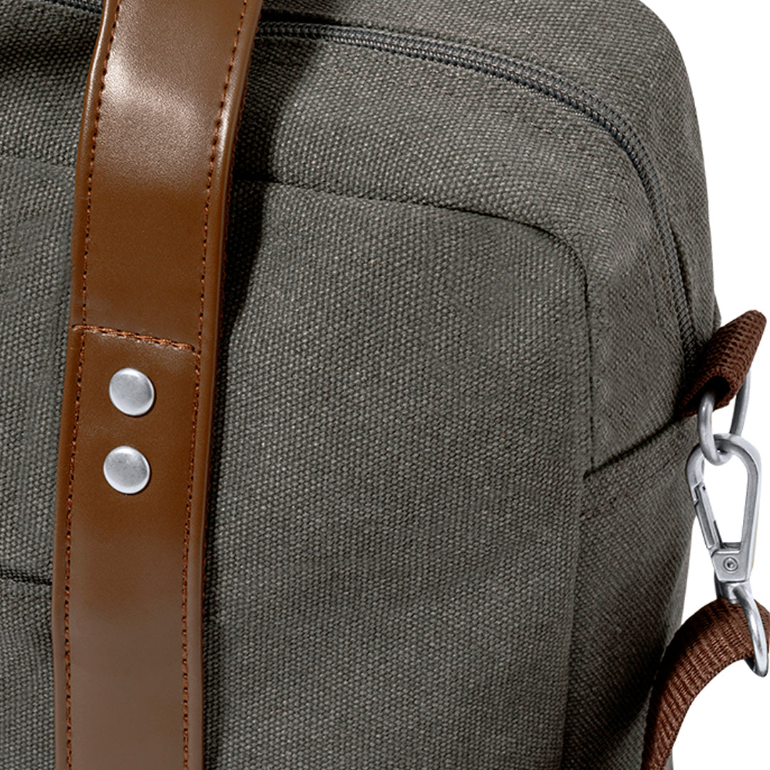 Tramez Shoulder Bag – Durable Canvas Document Holder with Laptop Compartment