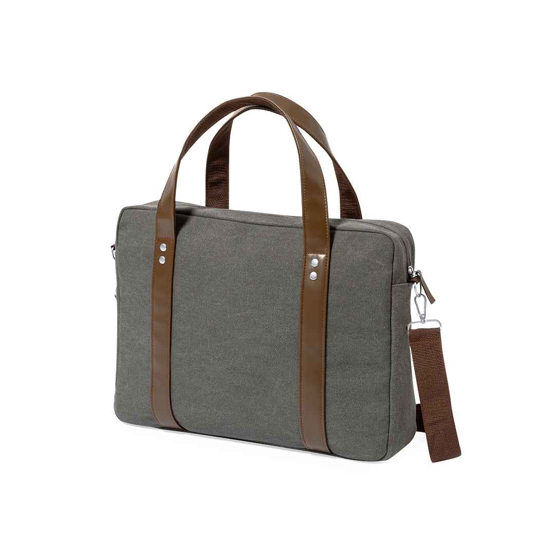 Tramez Shoulder Bag – Durable Canvas Document Holder with Laptop Compartment