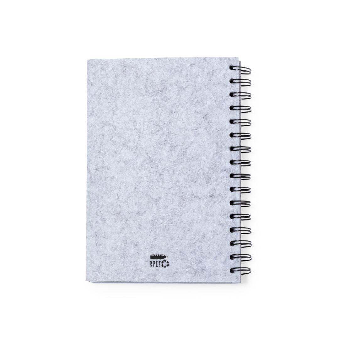Fionap Recycled RPET Felt Notebook for Irish Businesses and Events