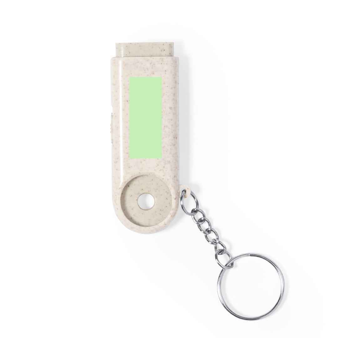 Evelyn Coin Keyring with Torch – Sustainable Promotional Gift