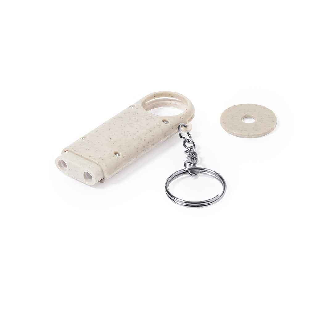 Evelyn Coin Keyring with Torch – Sustainable Promotional Gift