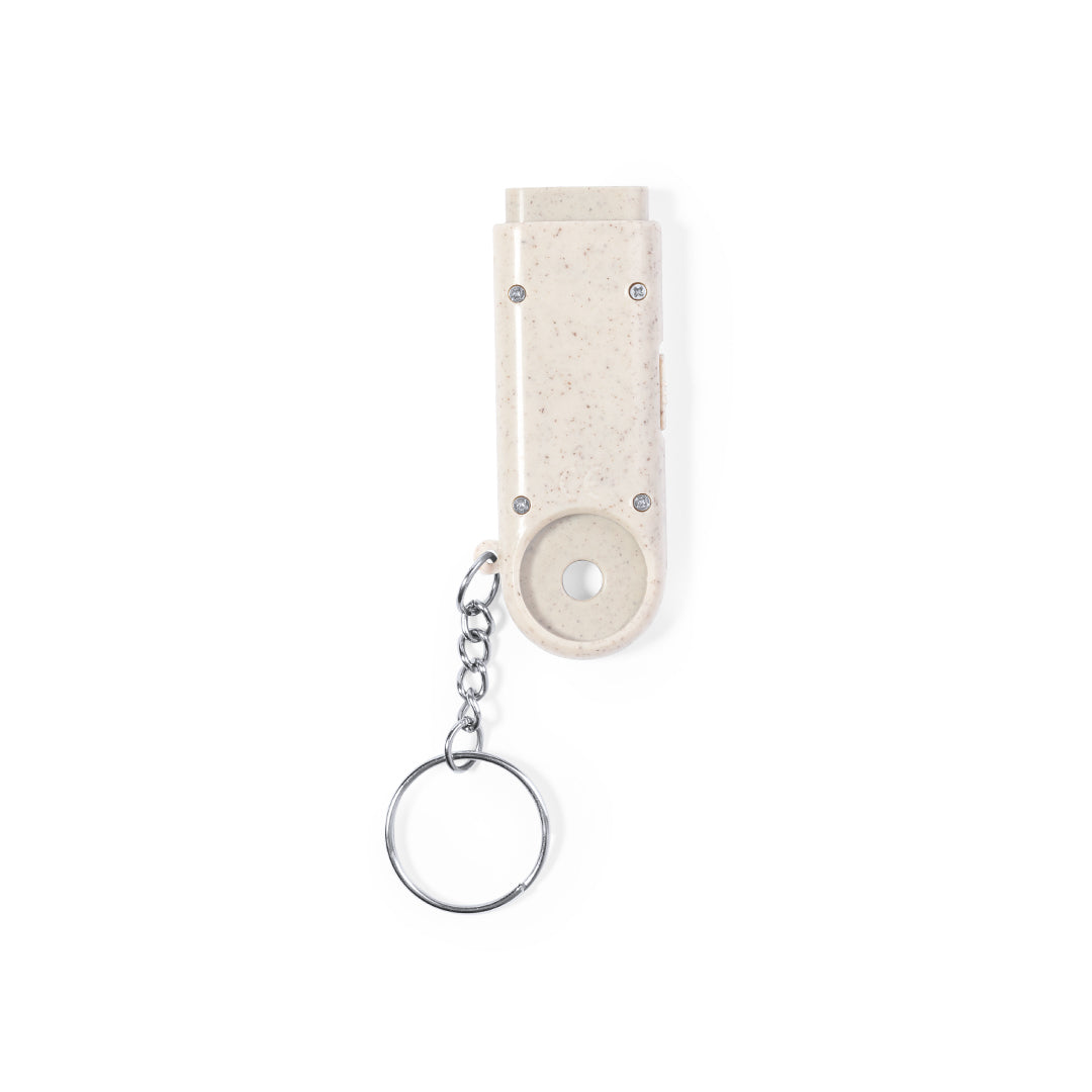 Evelyn Coin Keyring with Torch – Sustainable Promotional Gift