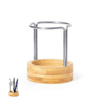 Oswin Bamboo and Stainless Steel Holder – Sustainable Office Accessory