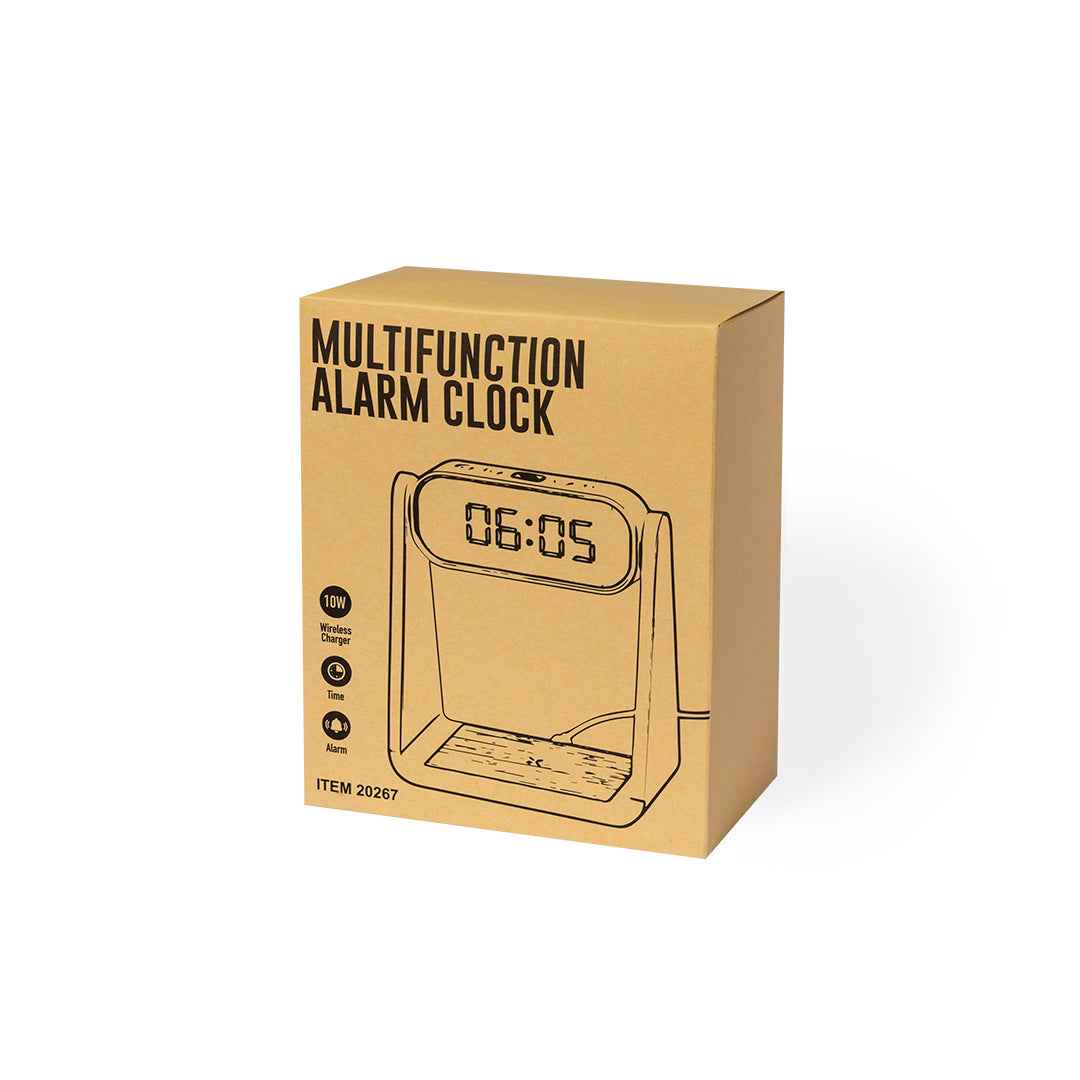 Darret Multifunction Clock with Wireless Charger and Lamp