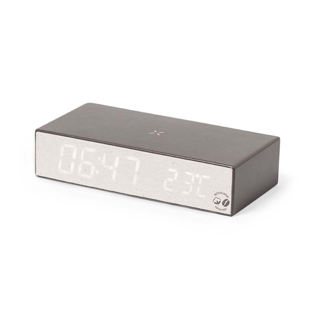 Barret Wireless Charger Clock - Sustainable Multifunctional Desk Accessory