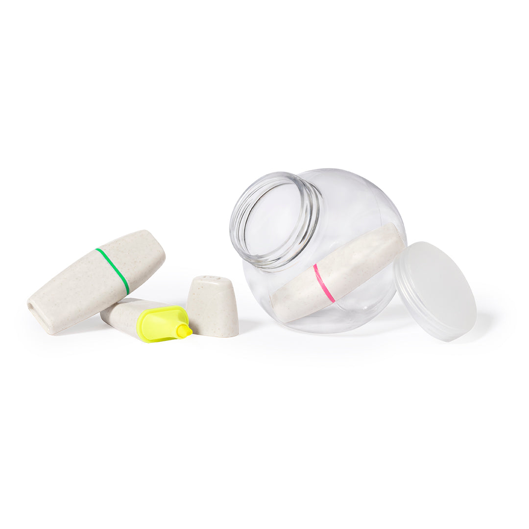 Toaren Wheat Straw Highlighter Set – Sustainable Office Essentials