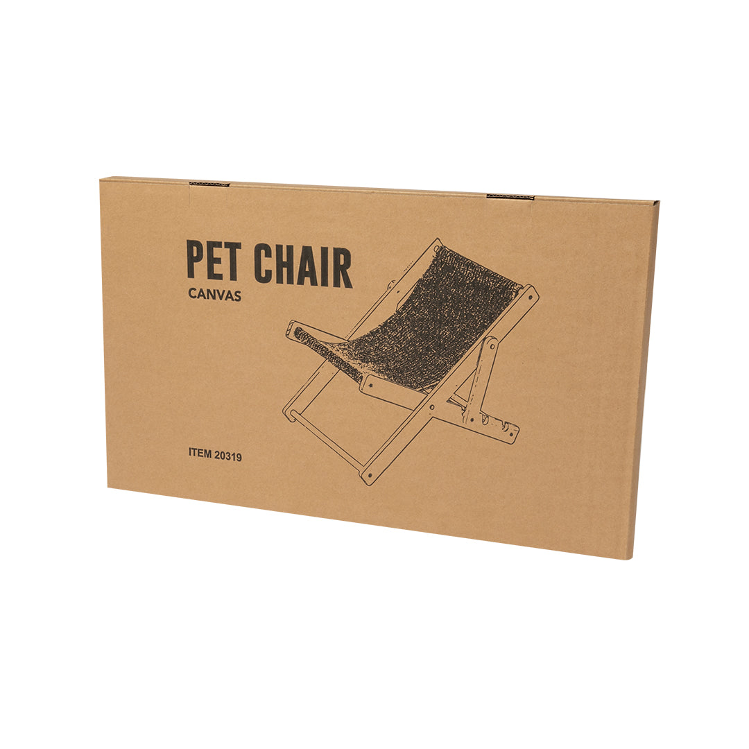 Diny Pet Chair – Comfortable and Durable Wooden Frame with Canvas Seat