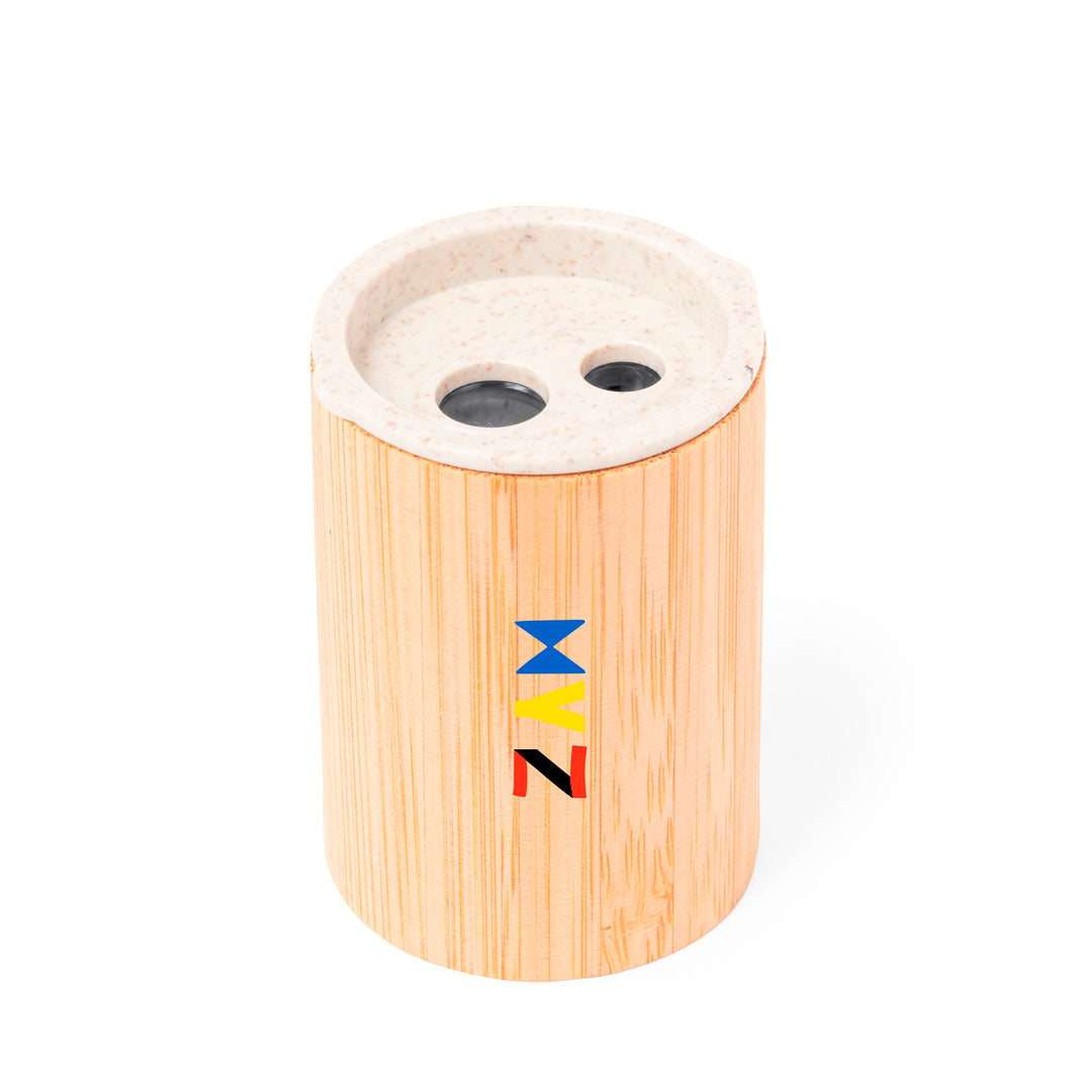 Dilaver Pencil Sharpener – Eco-Friendly Bamboo and Wheat Straw Design