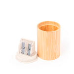 Dilaver Pencil Sharpener – Eco-Friendly Bamboo and Wheat Straw Design