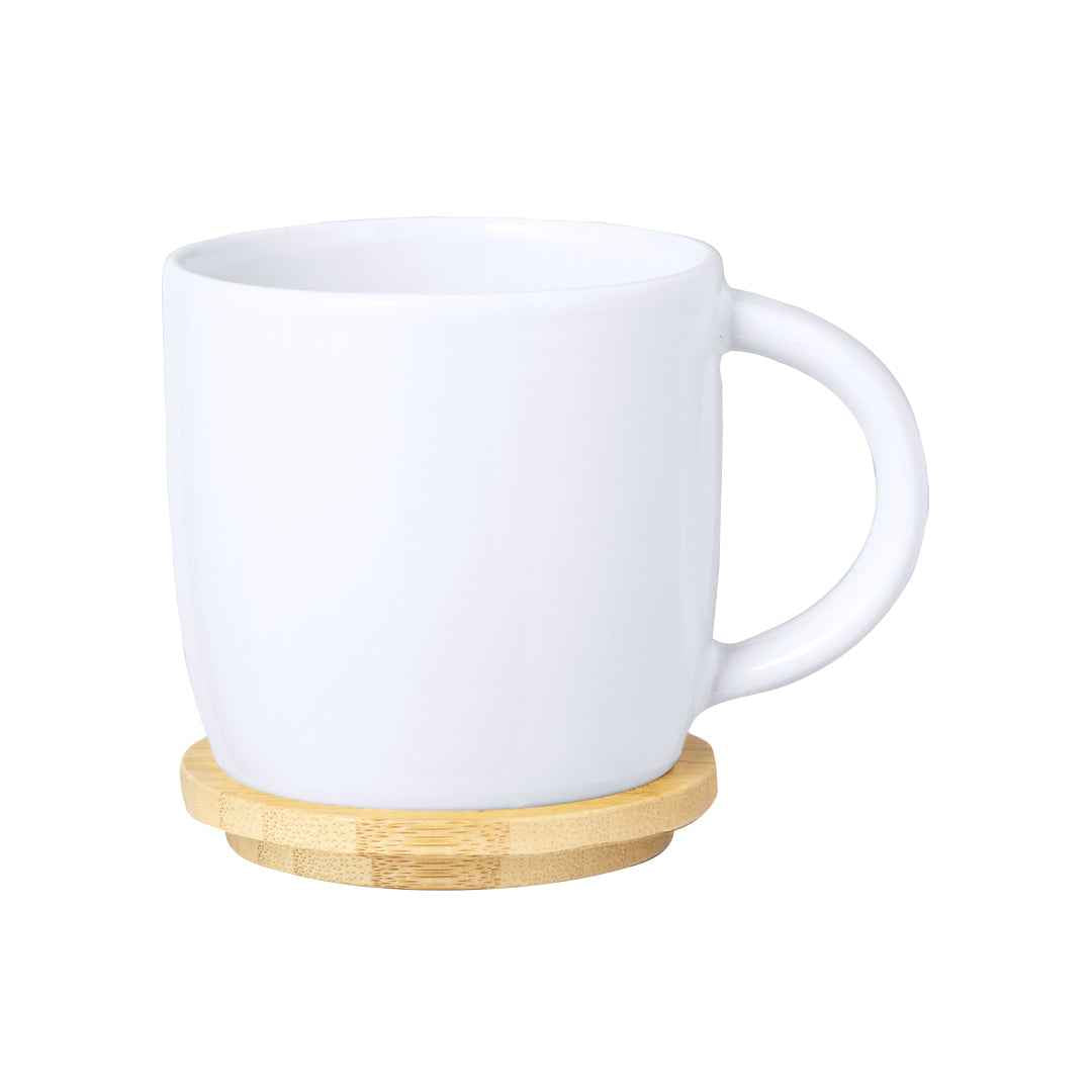 Zenara Ceramic Mug – Eco-Friendly Bamboo Lid Coffee Mug