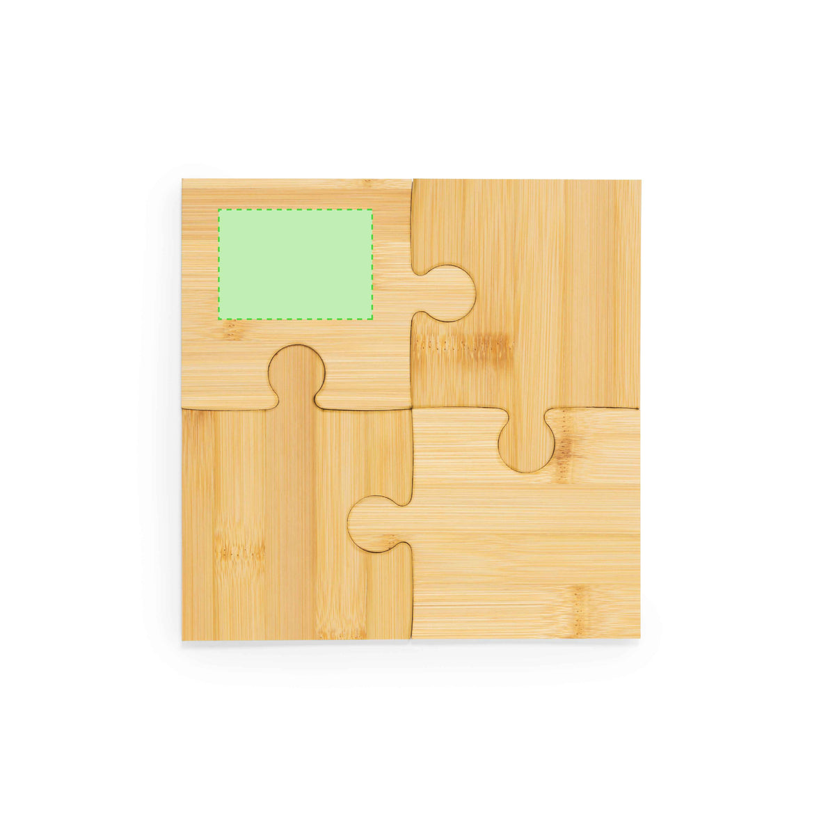 Mizar Bamboo Coasters - Eco-Friendly Puzzle Set of 4