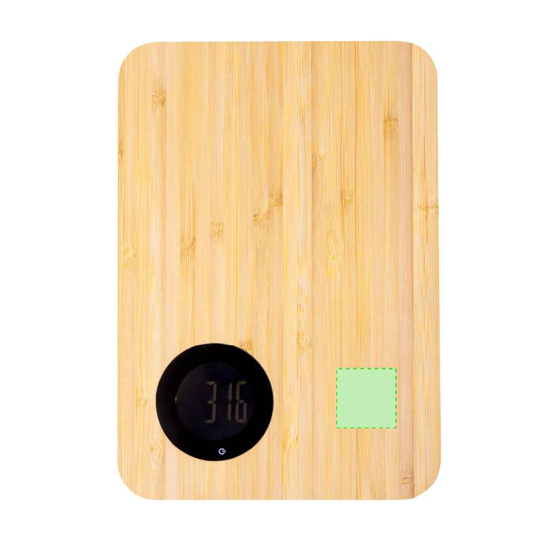 Mentina Bamboo Cutting Board with Digital Scale – Sustainable Kitchen Essential