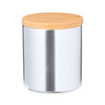 Rudyn Vanilla Scented Candle – Elegant Bamboo Lid Candle in Metal Jar