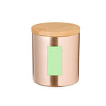 Rudyn Vanilla Scented Candle – Elegant Bamboo Lid Candle in Metal Jar