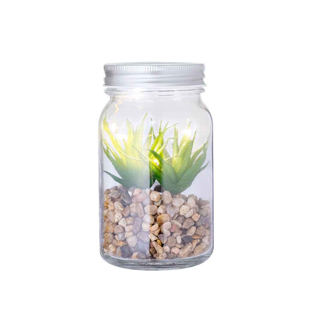 Kyala Decorative Plant – Elegant LED-lit Glass Ornament for Businesses and Events