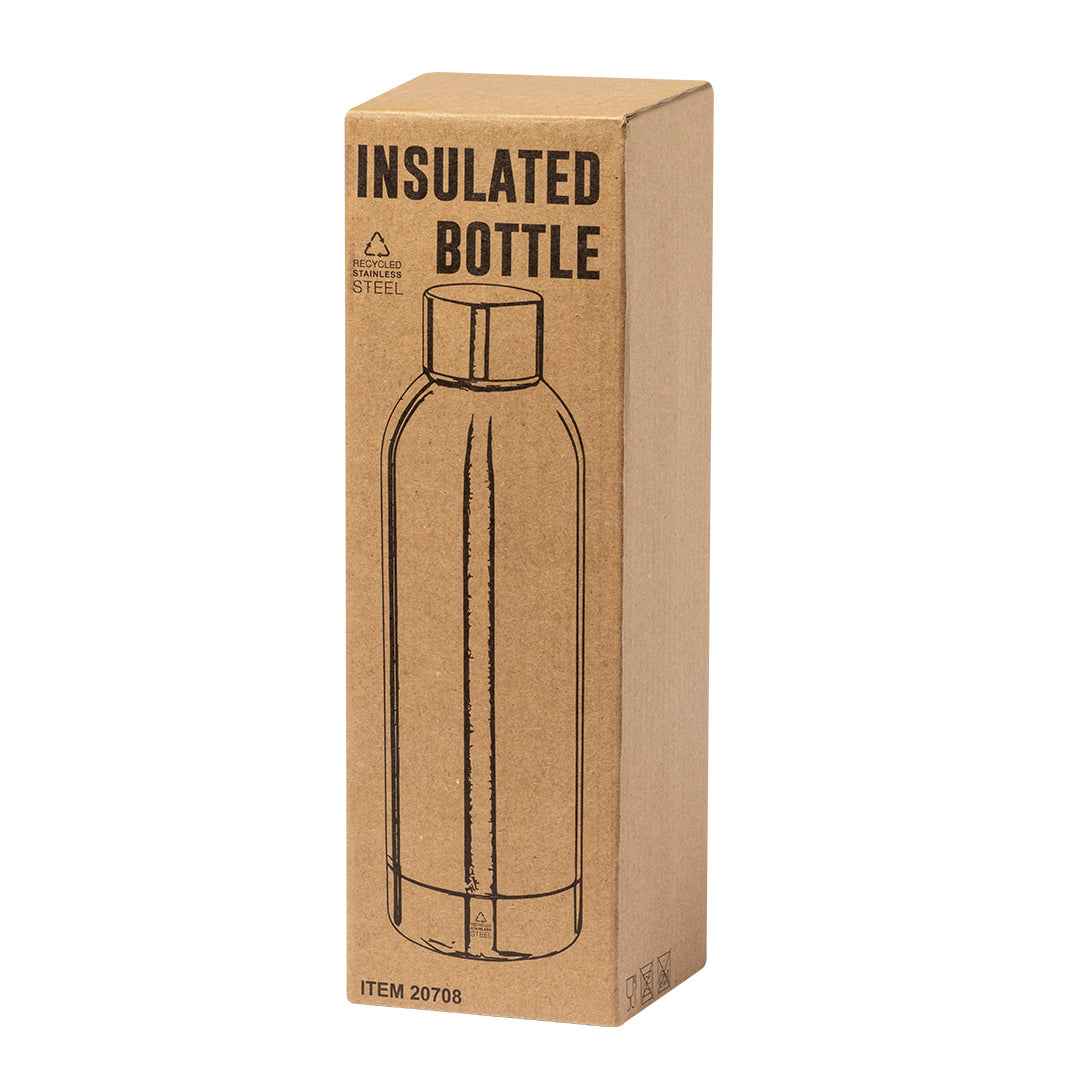 Hilker Recycled Stainless Steel Thermal Bottle - Sustainable and Durable 500ml