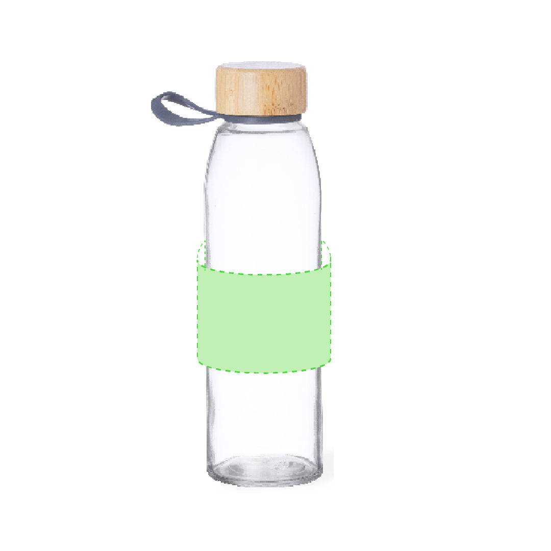 Toniox Sustainable Glass Bottle with Bamboo Cap – Ideal for Bulk Orders