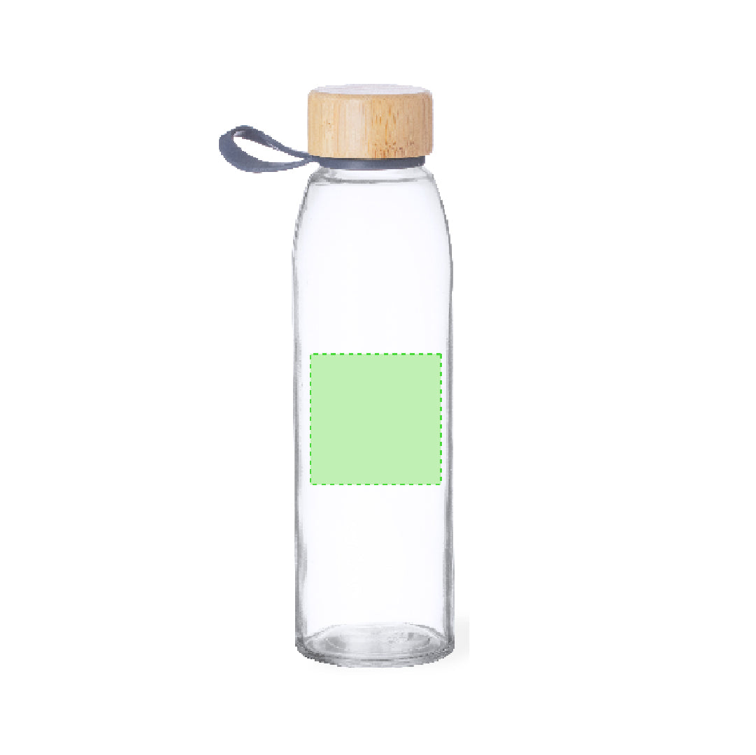 Toniox Sustainable Glass Bottle with Bamboo Cap – Ideal for Bulk Orders