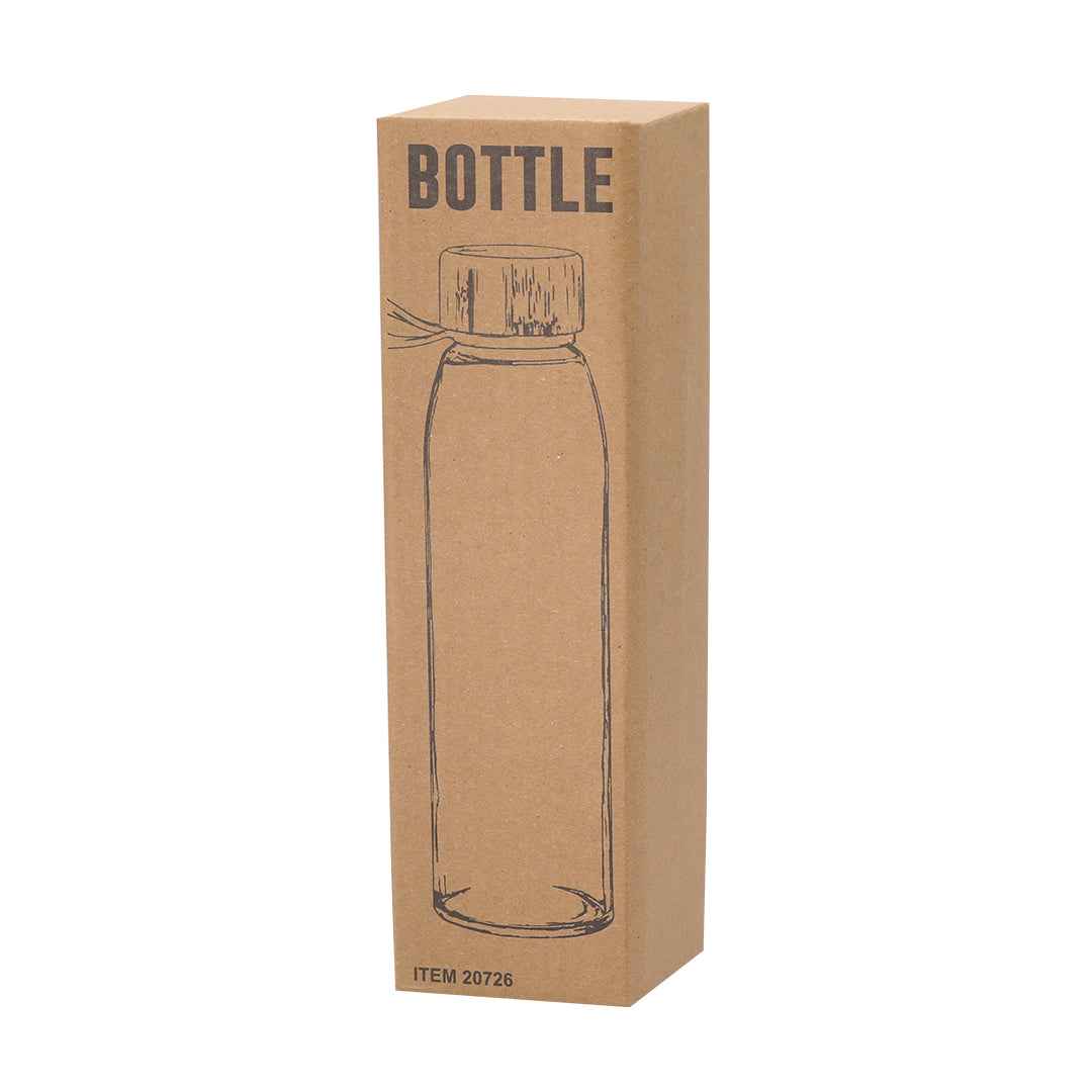 Toniox Sustainable Glass Bottle with Bamboo Cap – Ideal for Bulk Orders