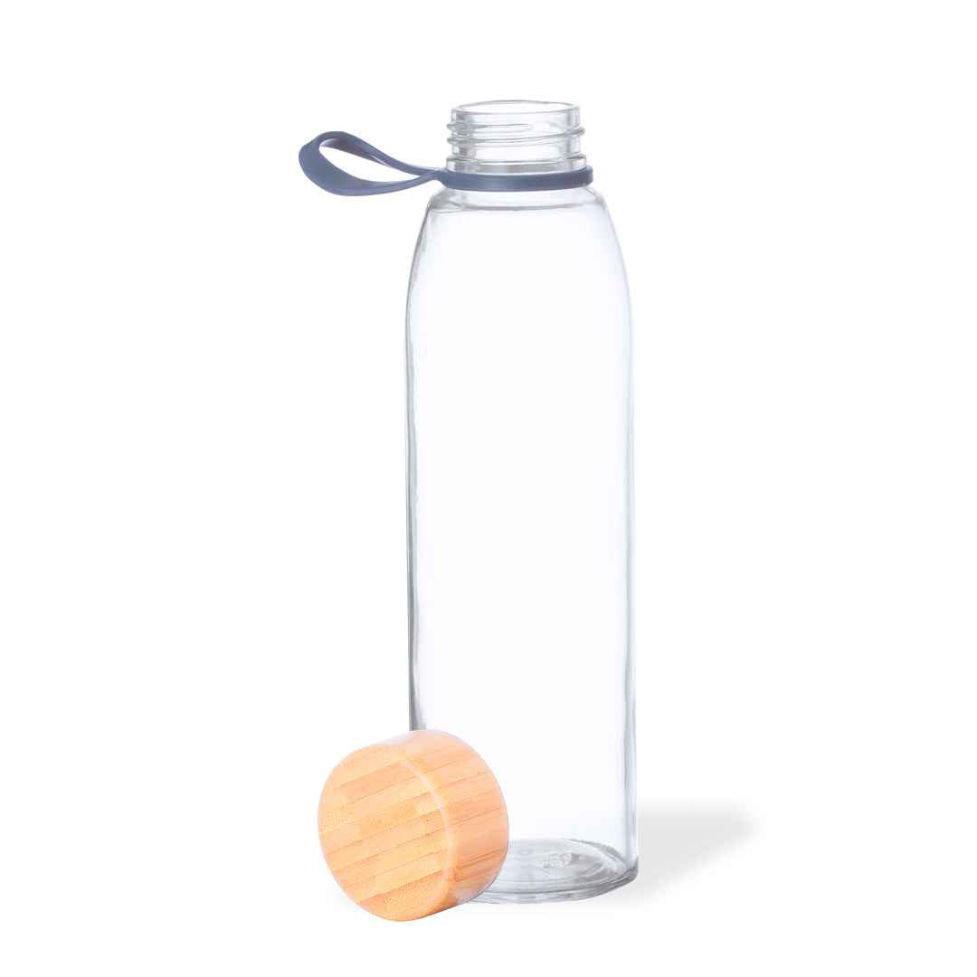 Toniox Sustainable Glass Bottle with Bamboo Cap – Ideal for Bulk Orders