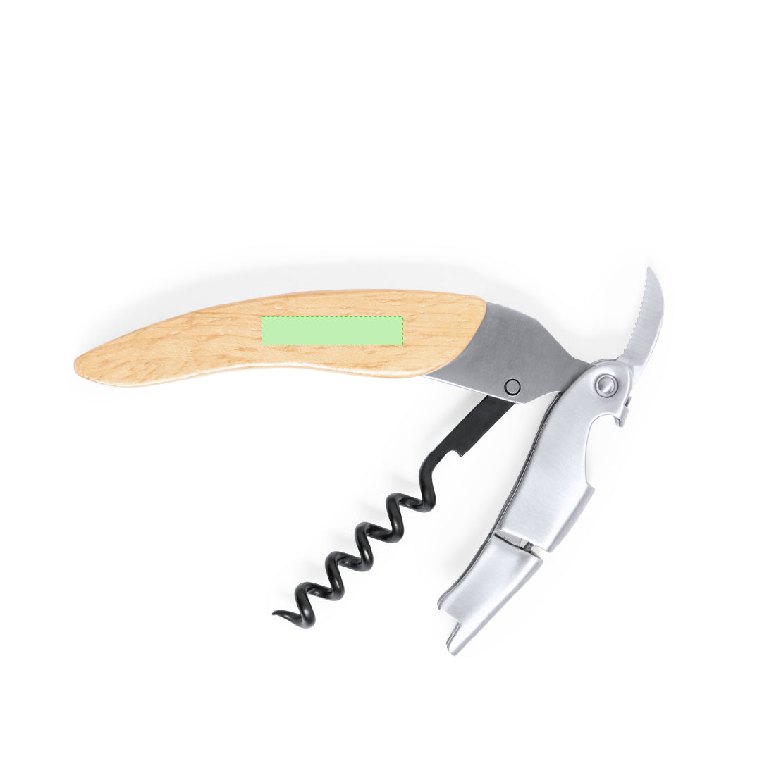 Mansen Corkscrew – Stainless Steel with Wooden Handle