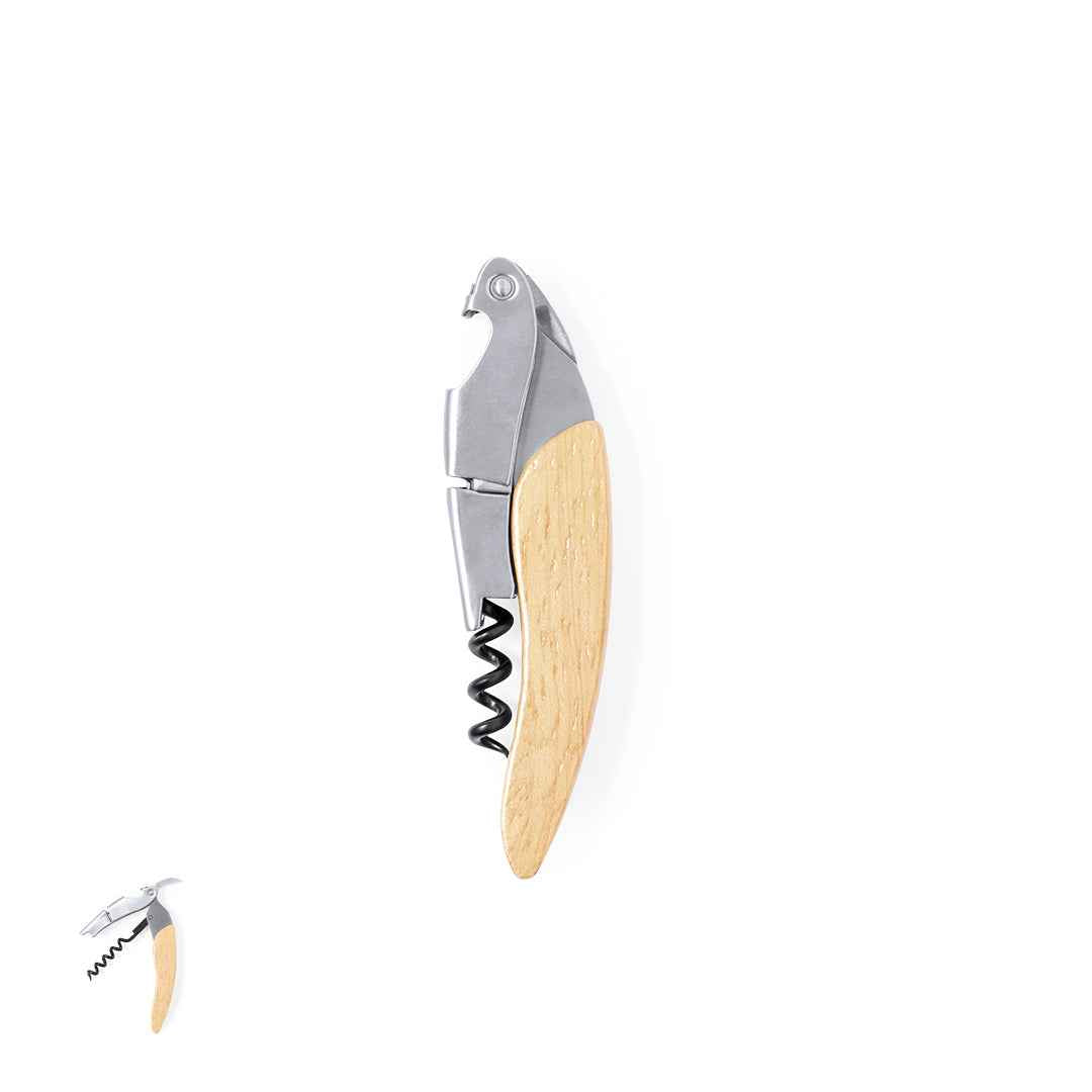 Mansen Corkscrew – Stainless Steel with Wooden Handle