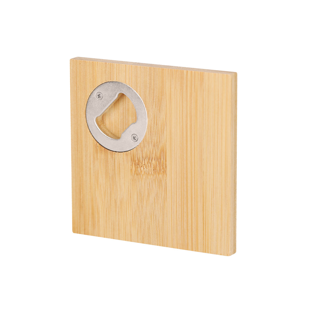 Lestral Bamboo Coaster with Bottle Opener – Practical and Sustainable