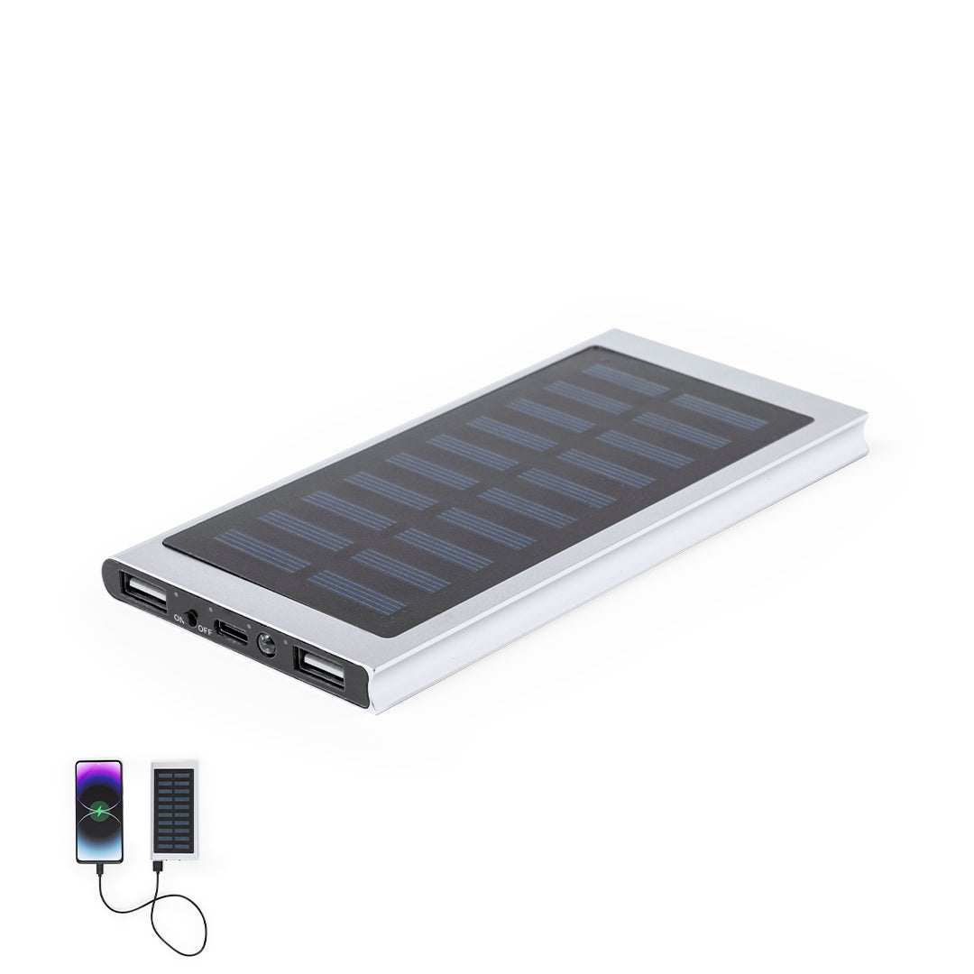 Bernant External Auxiliary Battery with Solar Recharge - 8,000 mAh