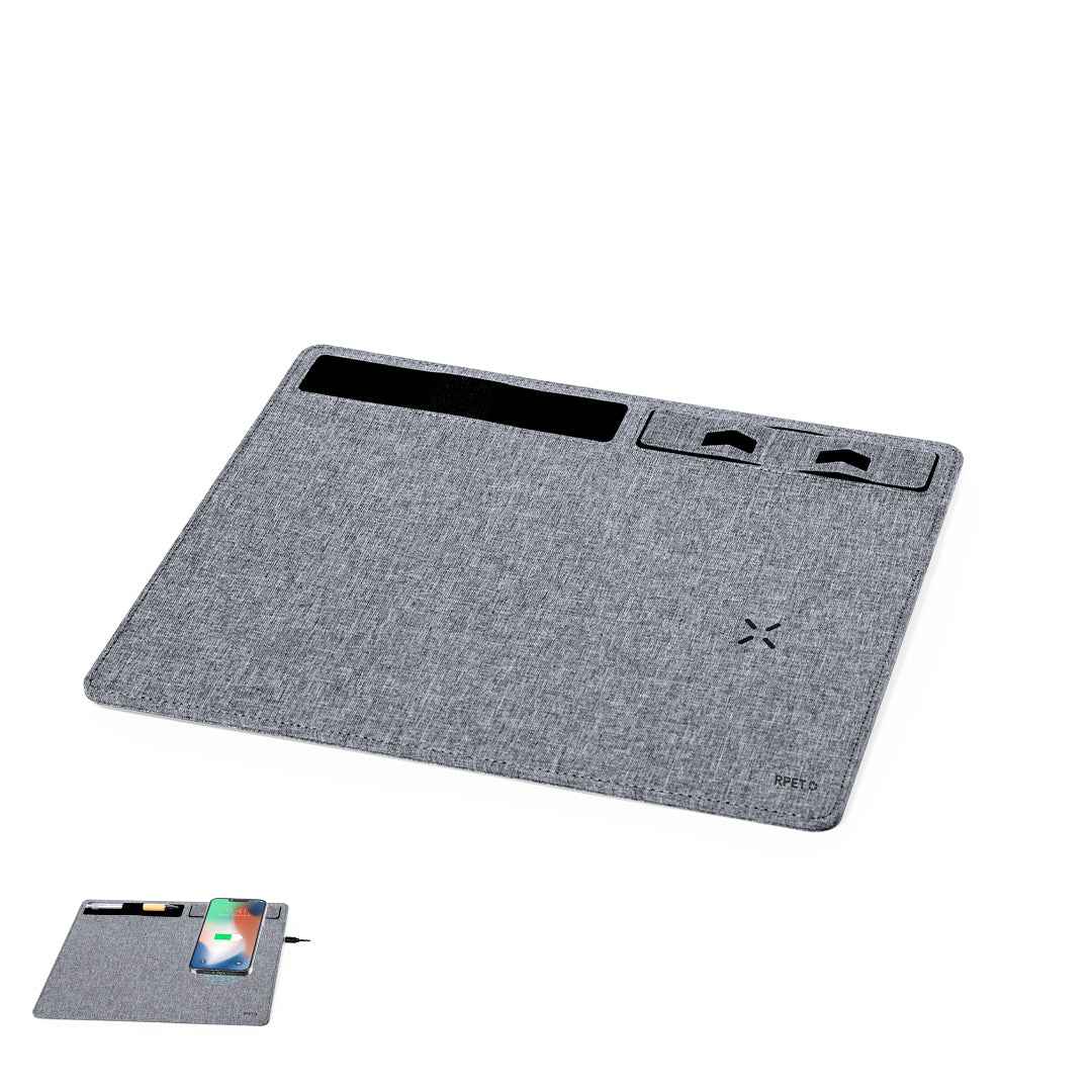 Deuz Wireless Charging Mouse Pad - Sustainable Office Accessory from Fou Tees Ireland