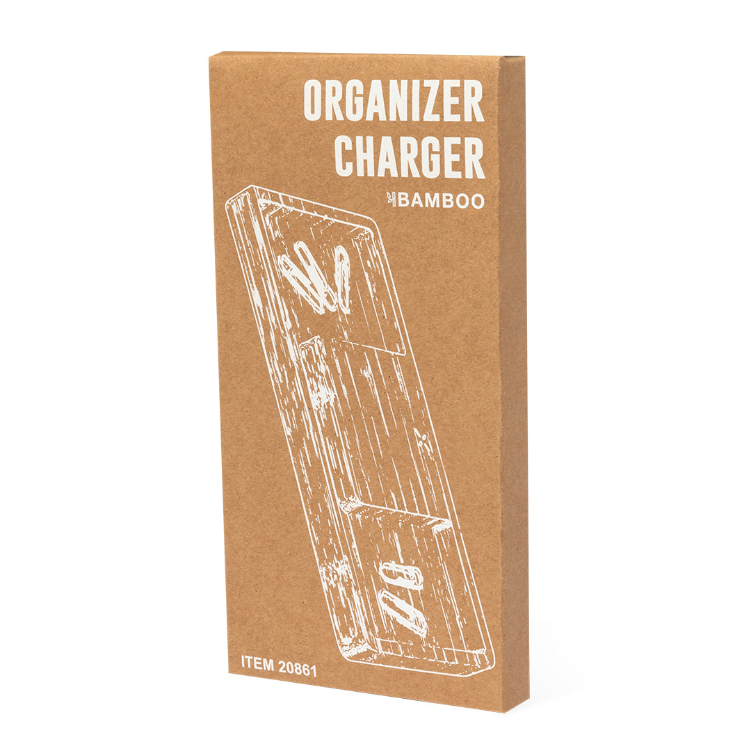 Treit Wireless Charger Organiser – Bamboo 15W Charging Station