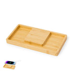 Treit Wireless Charger Organiser – Bamboo 15W Charging Station