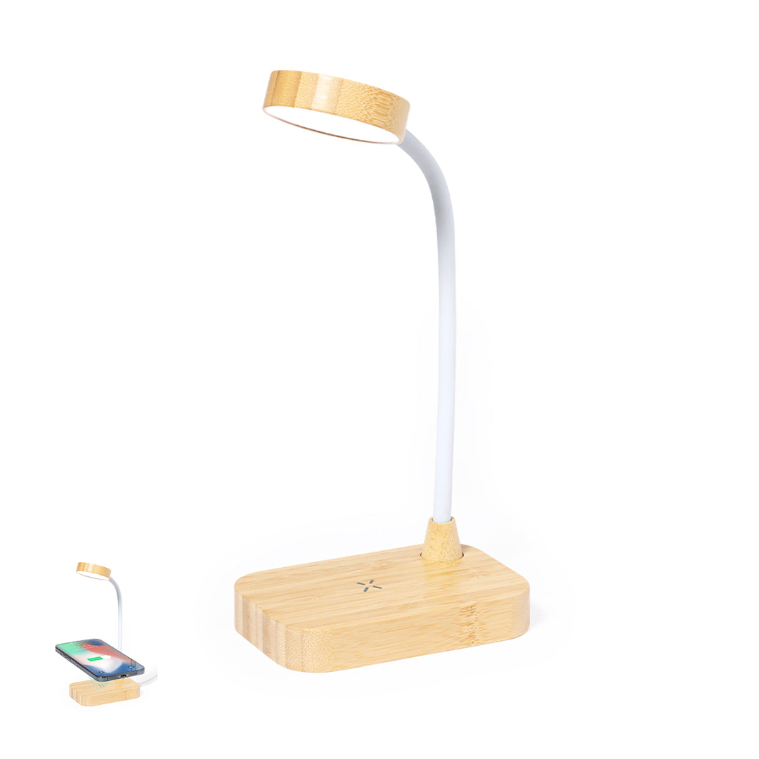 Gregal Bamboo Lamp with Wireless Charger – Sustainable Lighting Solution