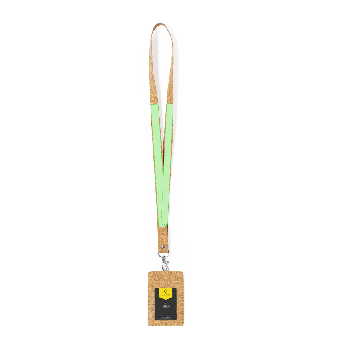 Beryel Natural Cork ID Holder with Lanyard – Sustainable Office Accessory