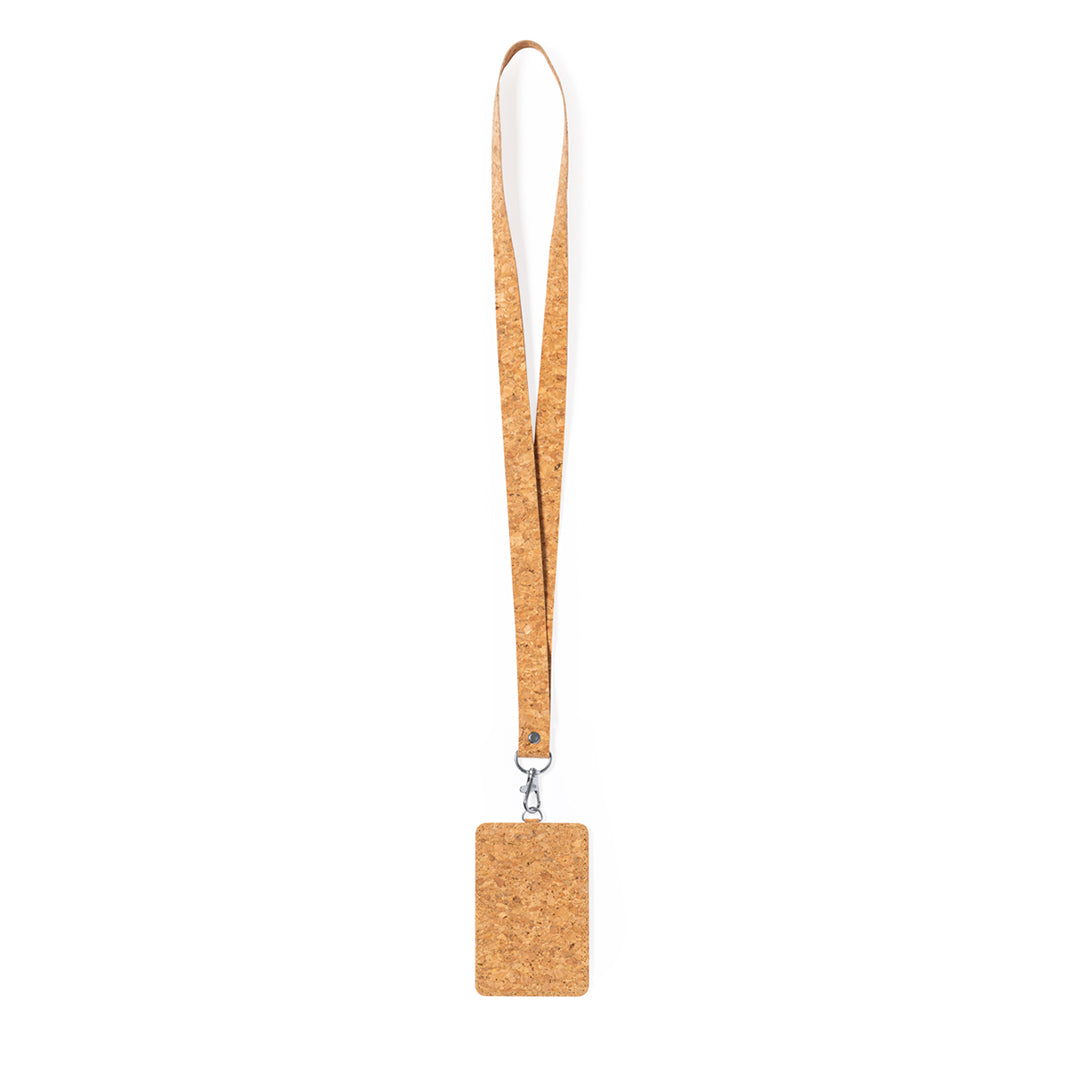 Beryel Natural Cork ID Holder with Lanyard – Sustainable Office Accessory