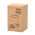 Furik Bamboo Pen Holder with Stand – Sustainable Office Accessory