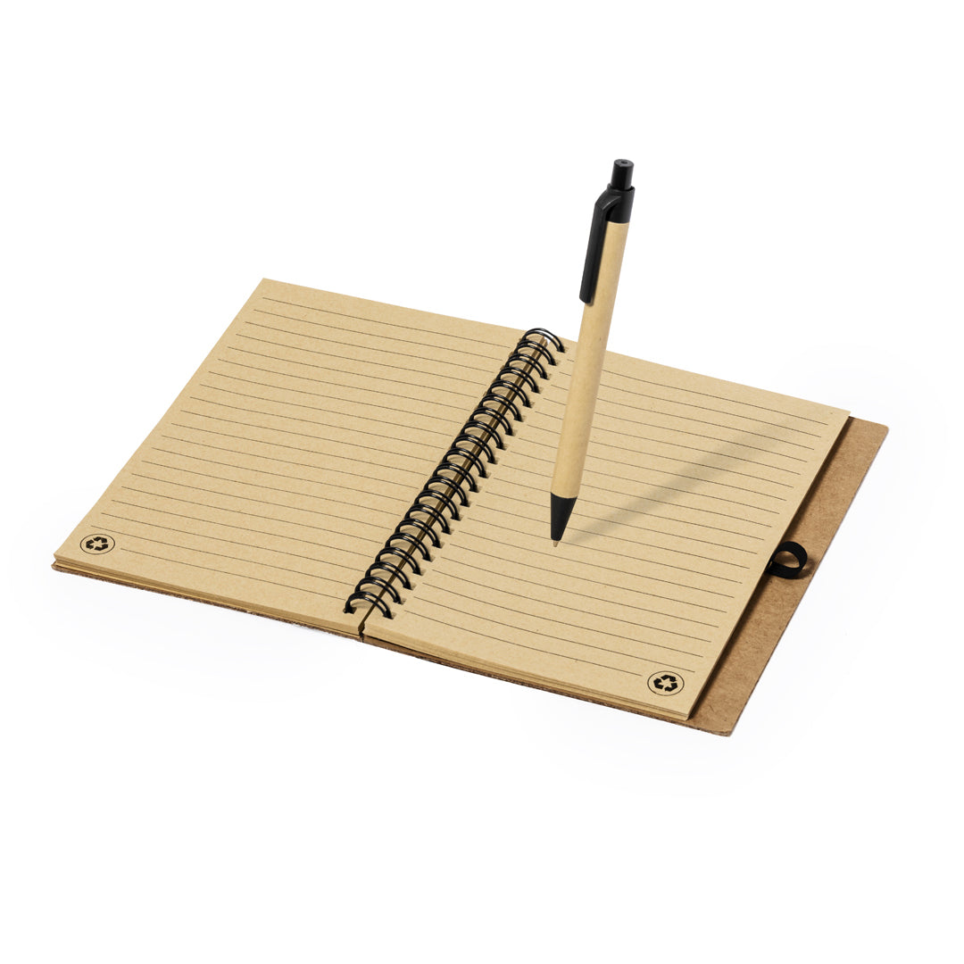 Gienah Cork Notebook and Pen Set – Sustainable Office Essentials