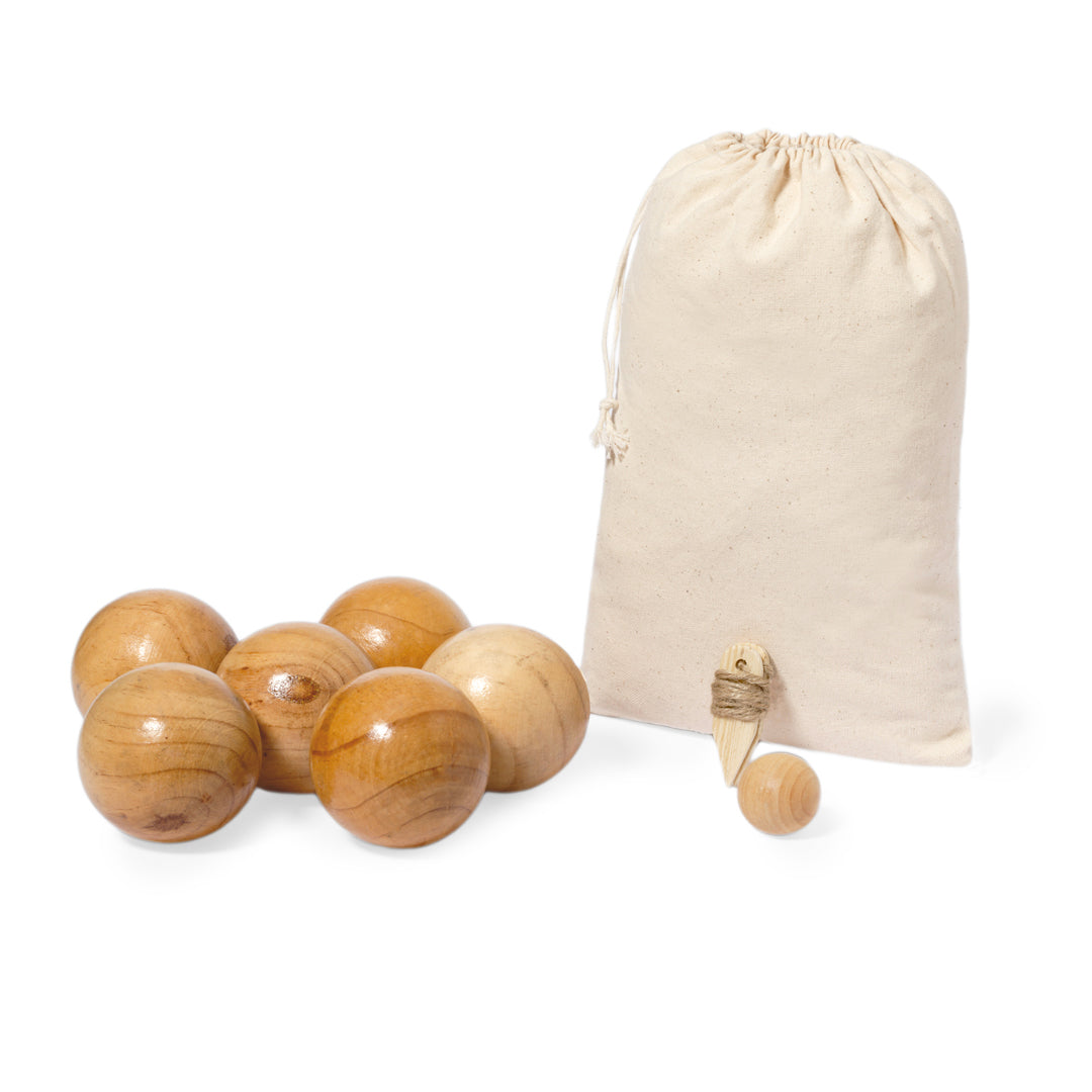 Delero Wooden Pétanque Game – Handcrafted Set in Cotton Carrying Case