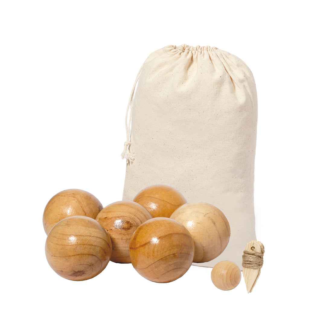 Delero Wooden Pétanque Game – Handcrafted Set in Cotton Carrying Case