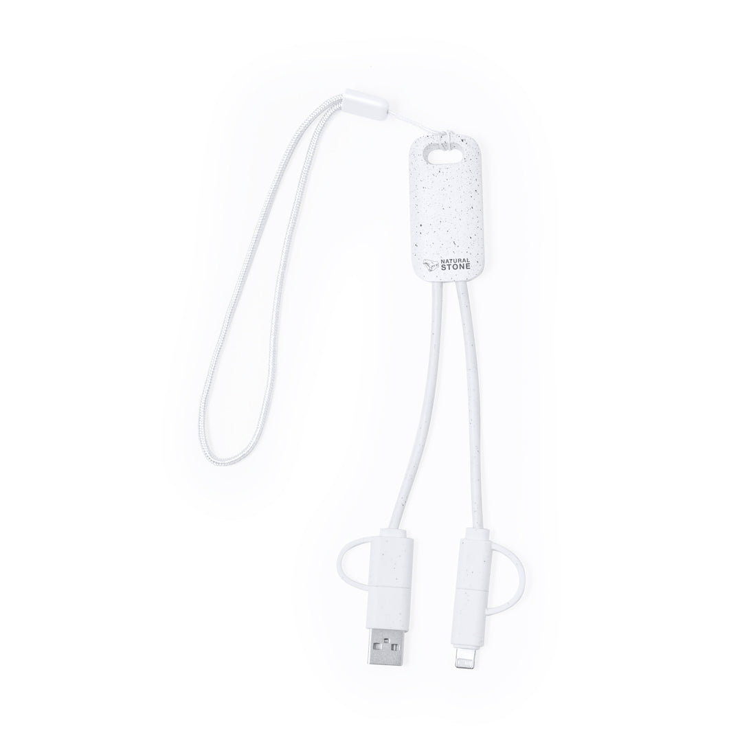 Surgex Charging Cable – Durable Multi-Connector Cable with Natural Stone Finish