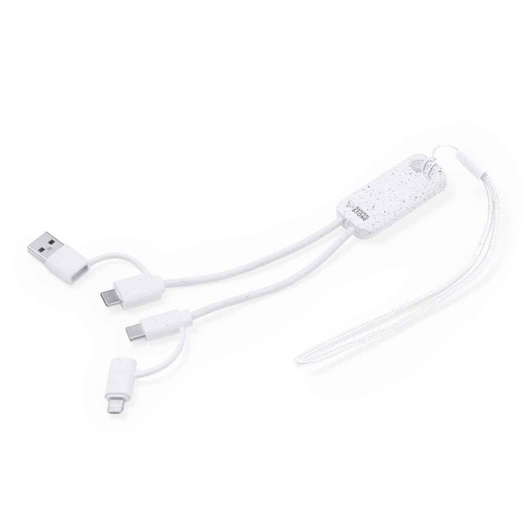 Surgex Charging Cable – Durable Multi-Connector Cable with Natural Stone Finish